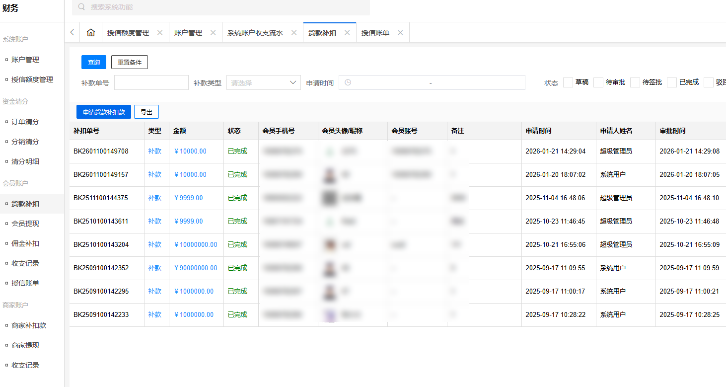 贷款补扣 贷款补扣